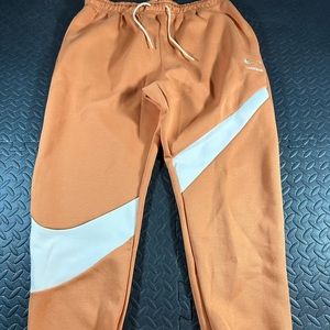 Nike Sportswear Tech Fleece Swoosh Pants DH1023-808 Hot Curry Pearl White Sz. L